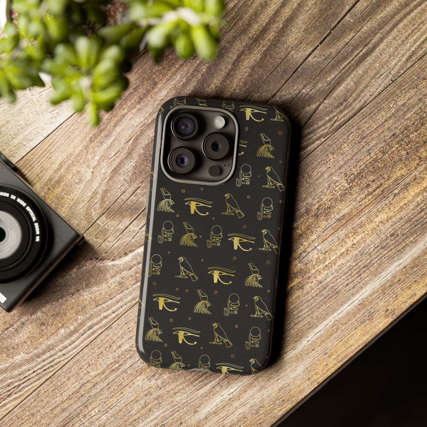 Black Gold Egyptian iPhone Tough Cases | Egyptian iPhone Case | Afrocentric iPhone Case