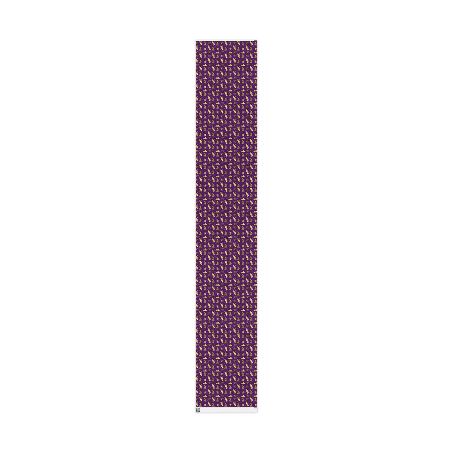 Purple and Gold Egyptian Wrapping Papers | African Wrapping Paper | Afrocentric Wrapping Paper | Ankh Craft Paper
