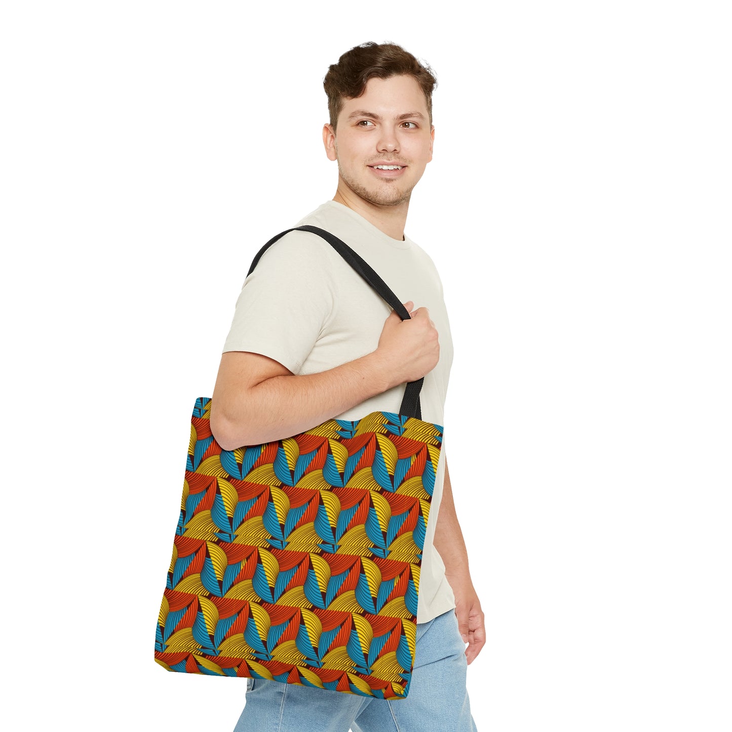 Orange Ankara Tote Bag