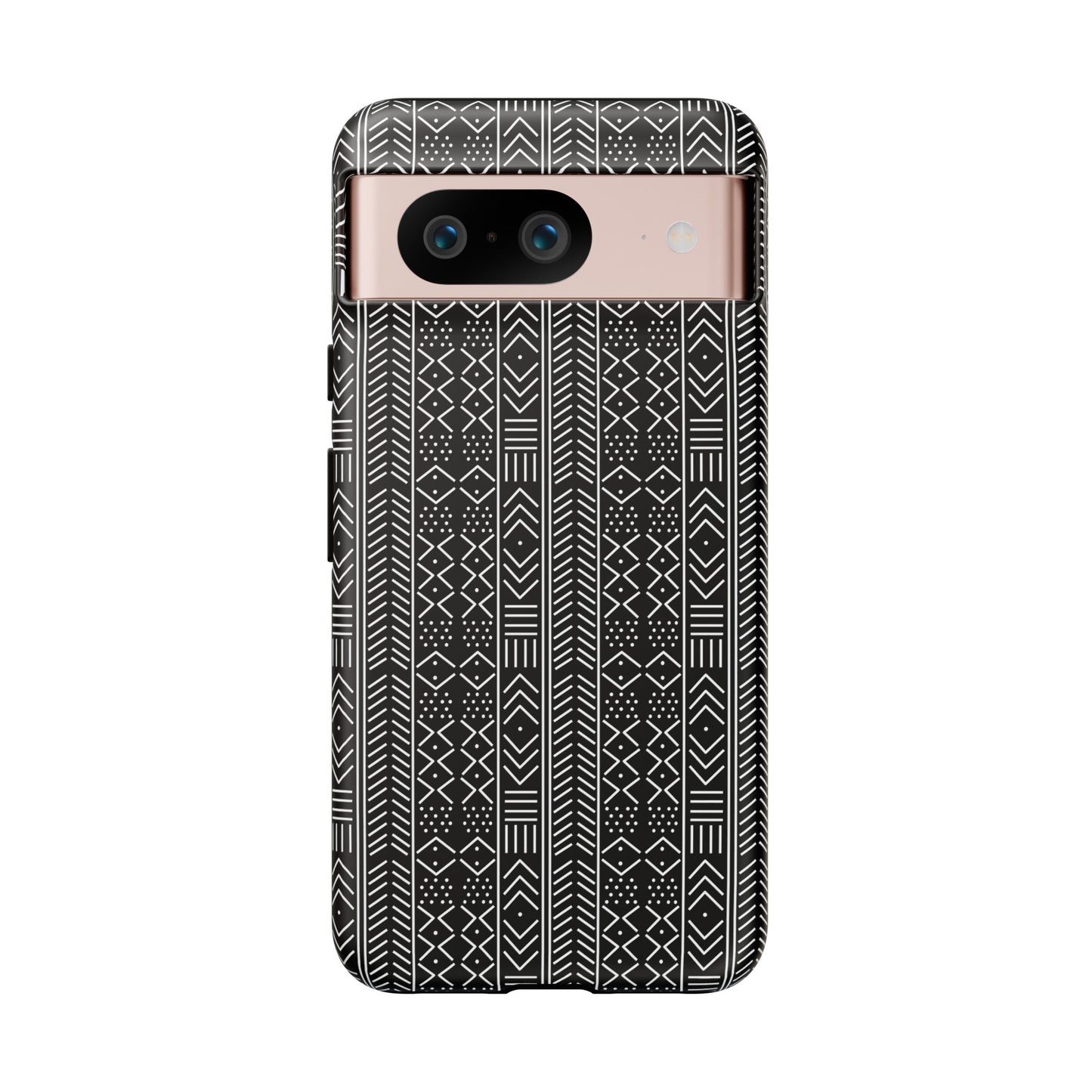 Black & White Mudcloth Google Pixel Tough Cases | African Google Pixel Case | Afrocentric Google Pixel Case