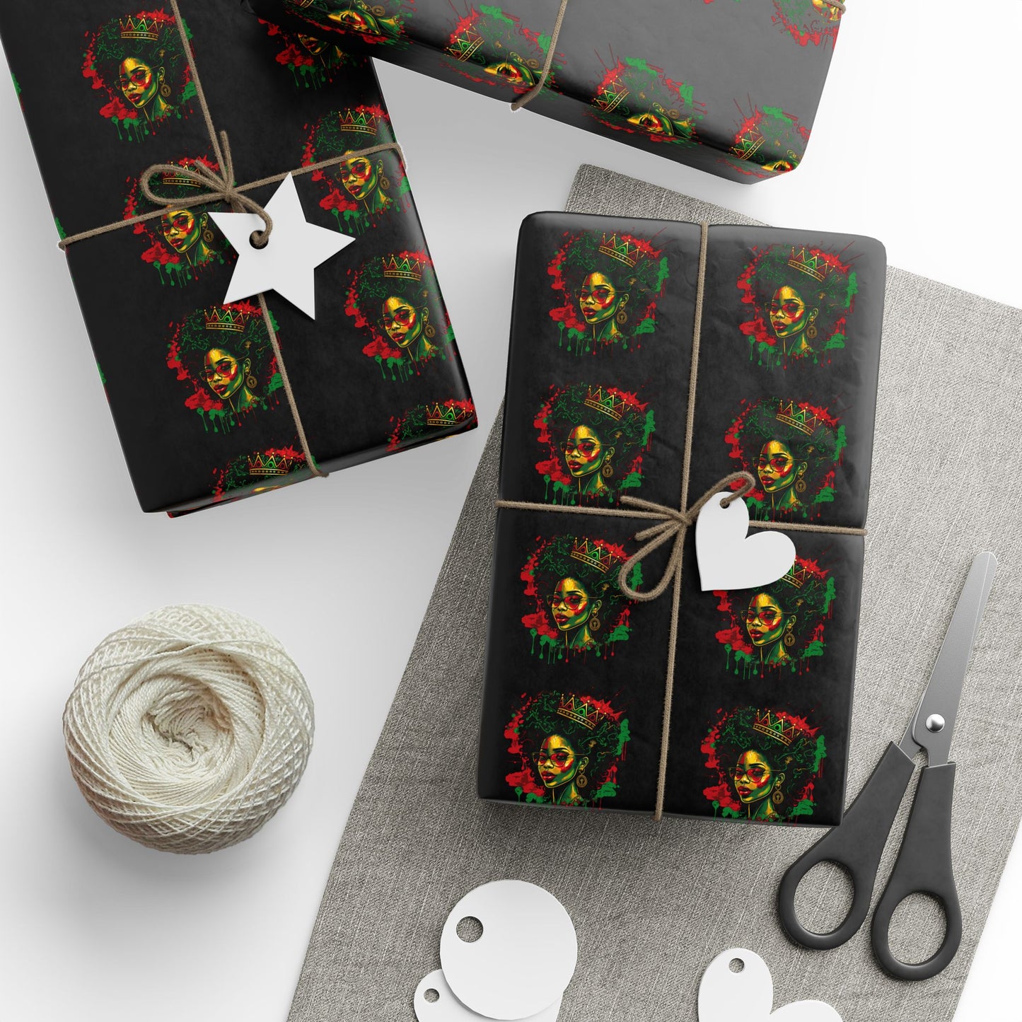 Wrapping Papers - Afro Queen Design