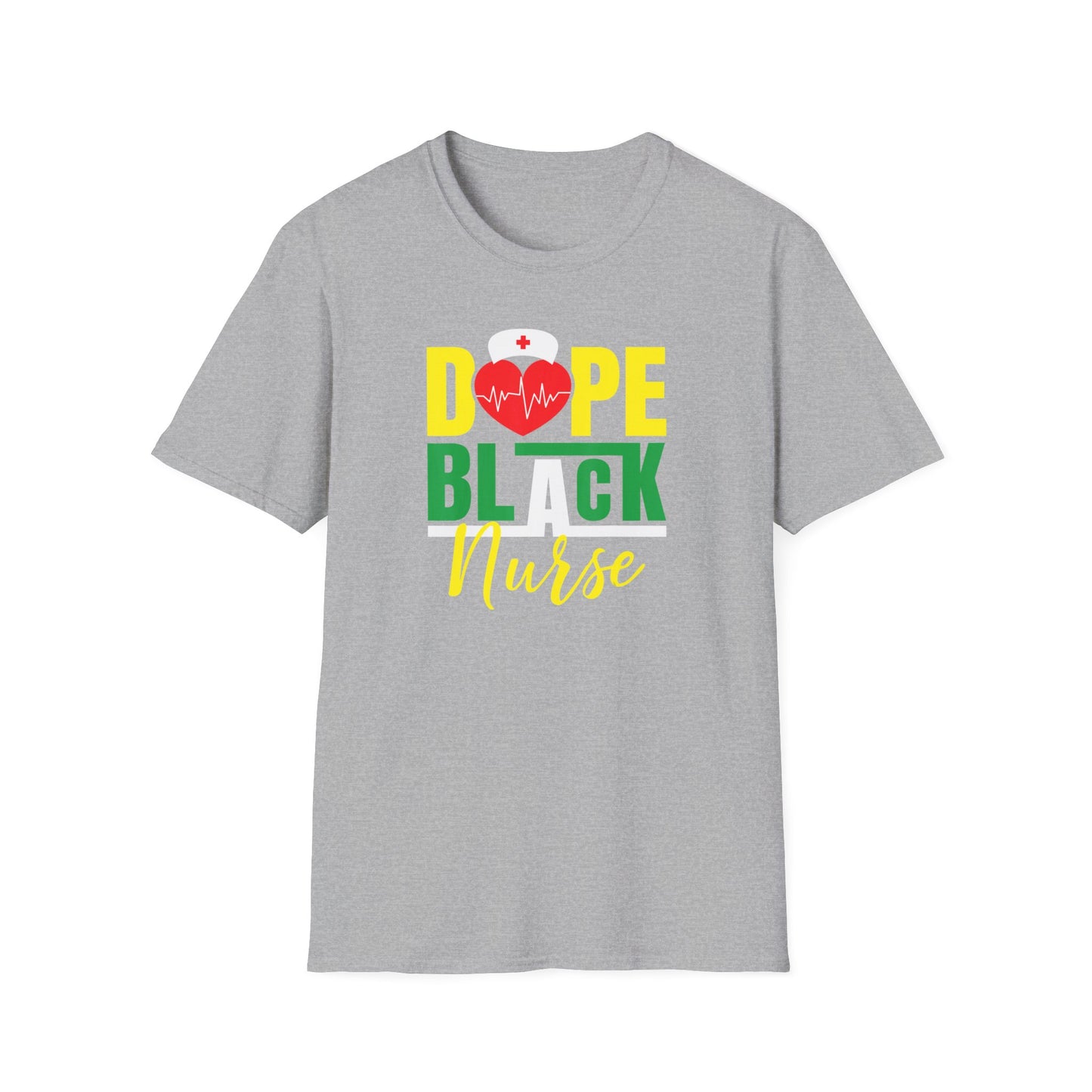 Dope Black Nurse Unisex Softstyle T-Shirt