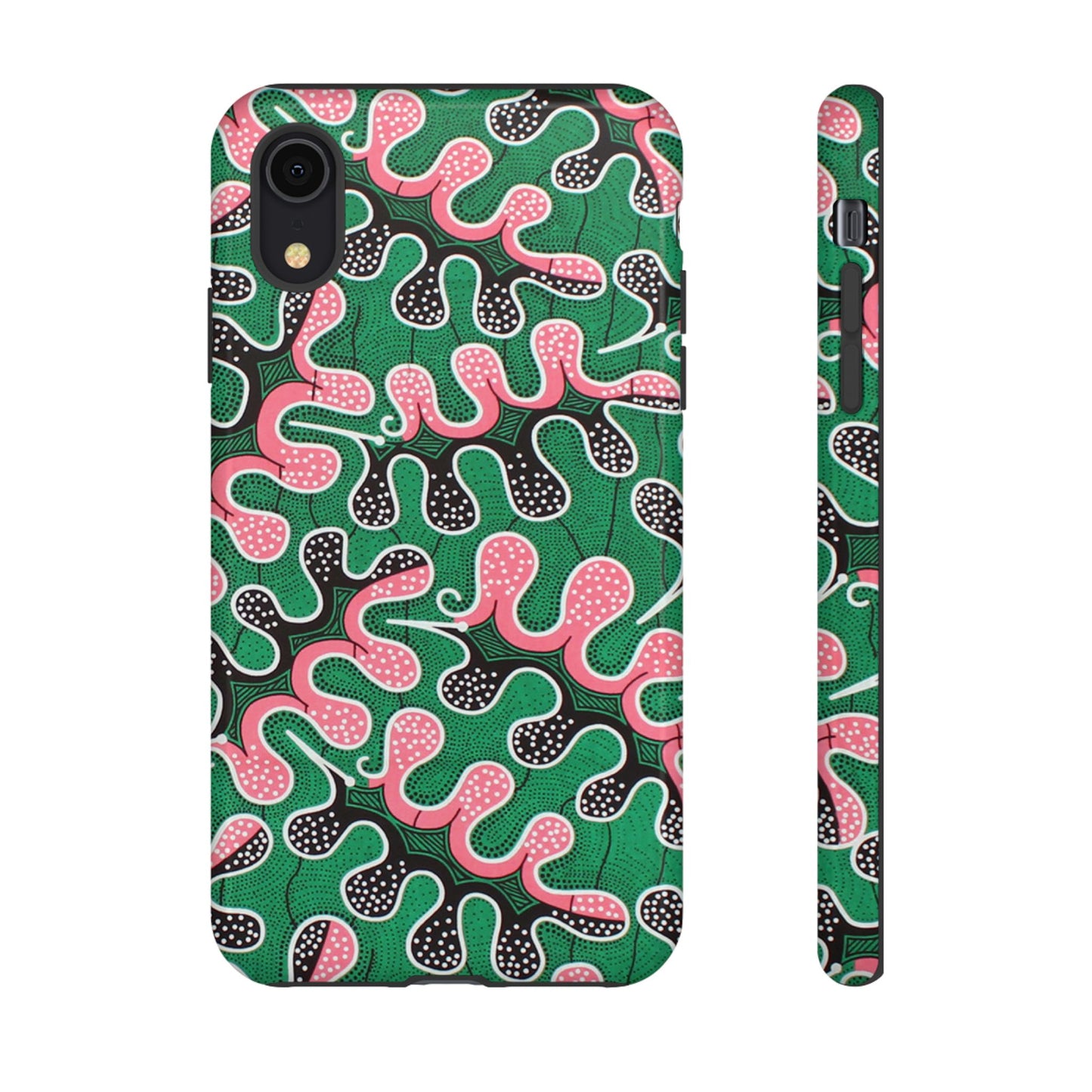 Green Pink iPhone Tough Cases | Ankara iPhone Case | Afrocentric iPhone Case