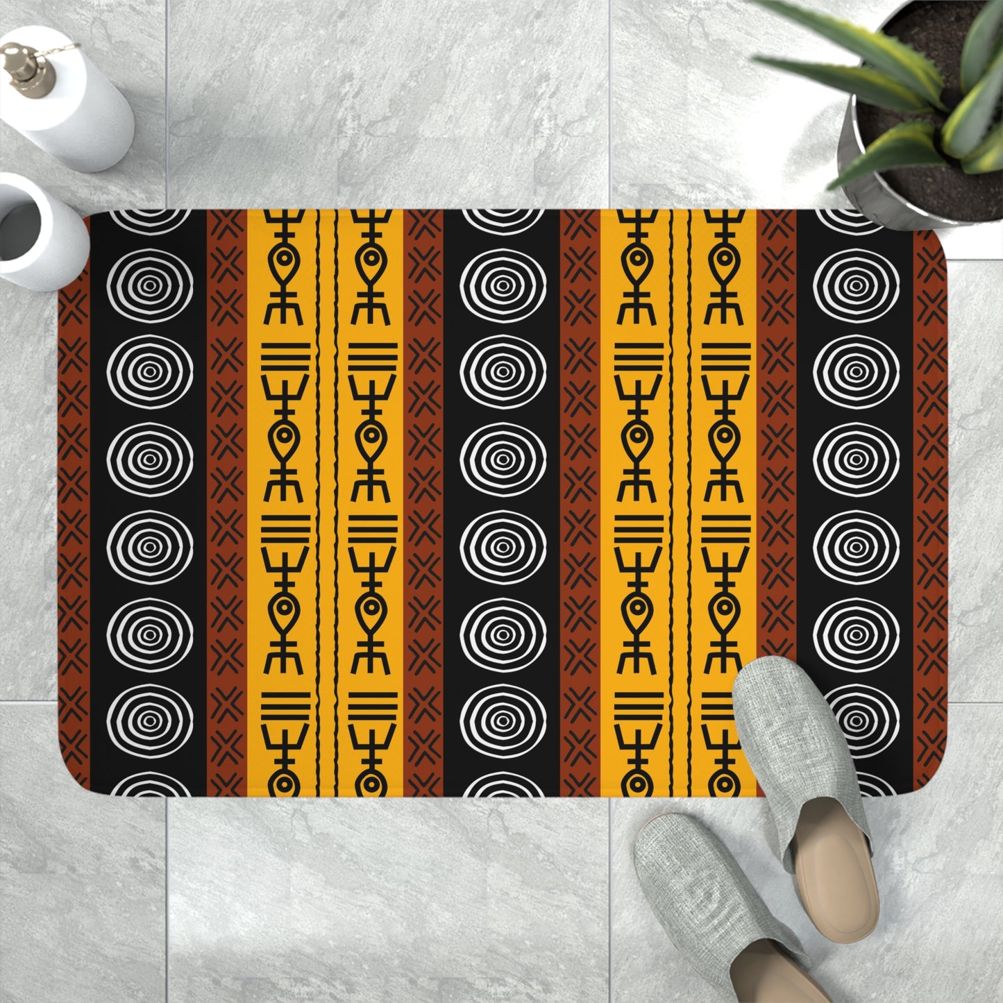 Tribal Mudcloth Memory Foam Bath Mat