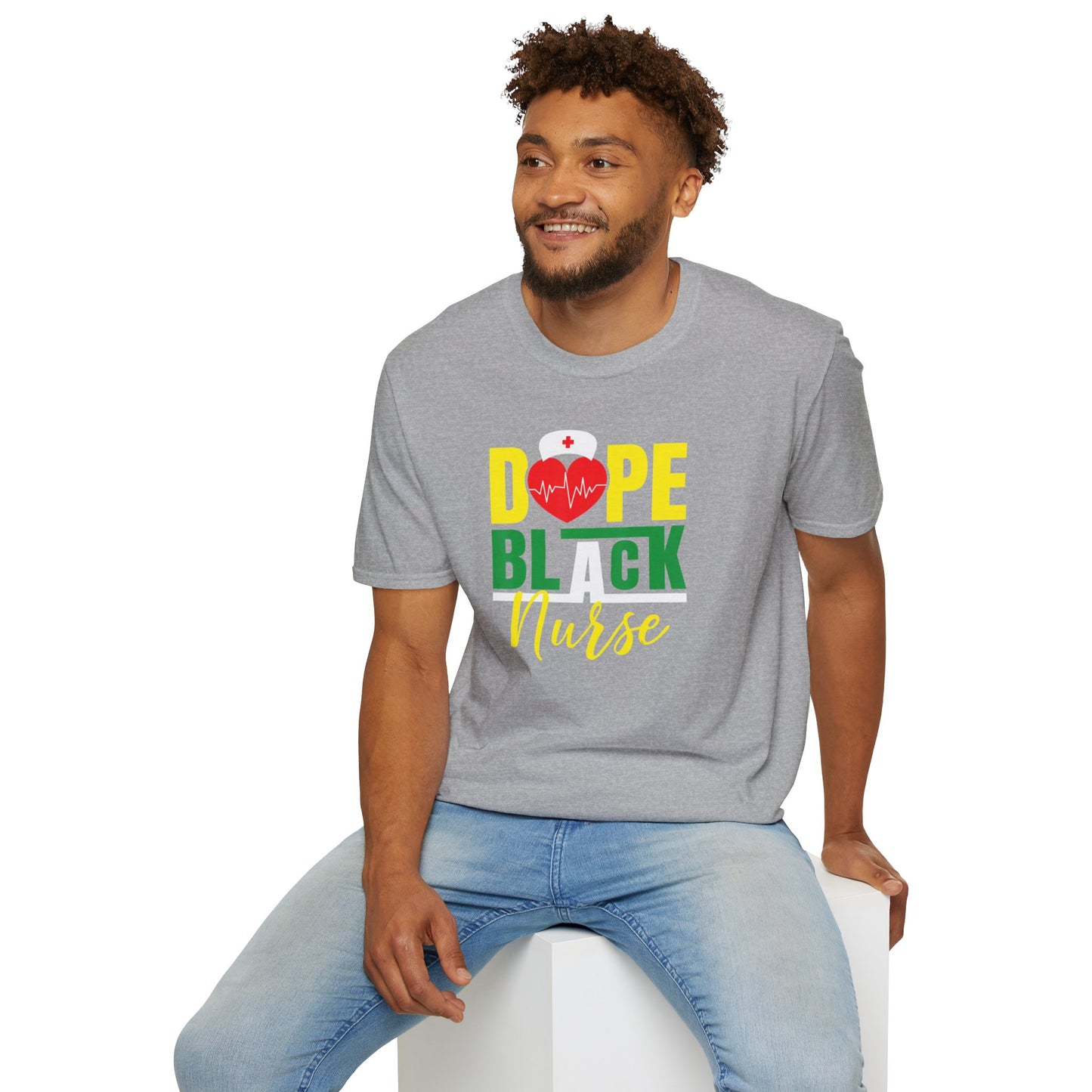 Dope Black Nurse Unisex Softstyle T-Shirt