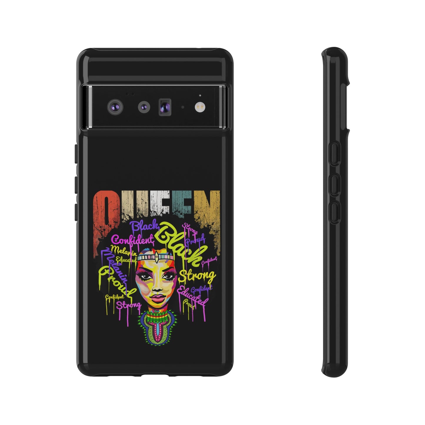Black Queen Google Pixel Tough Cases | African Google Pixel Case | Afrocentric Google Pixel Case
