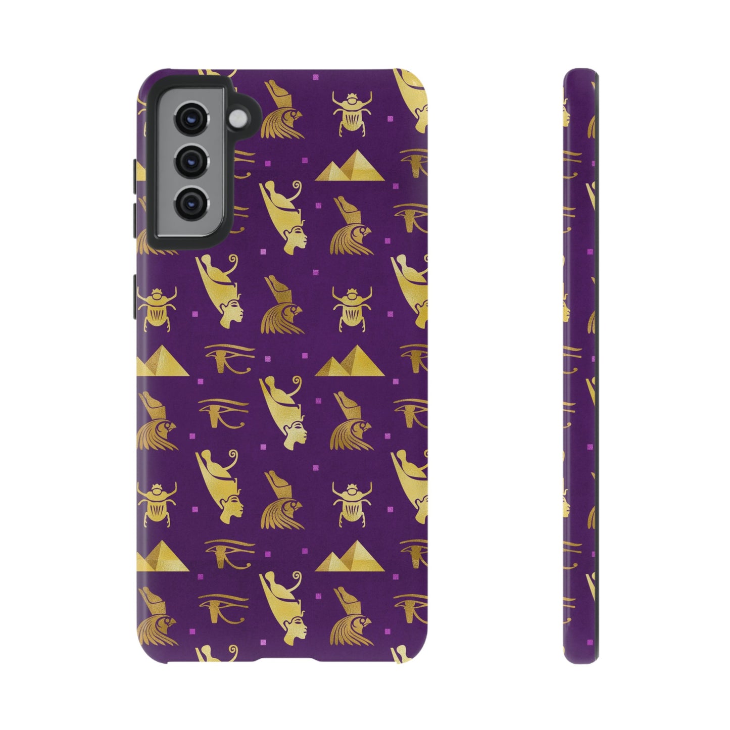 Purple and Gold Egyptian Samsung Tough Cases | African Samsung Case | Afrocentric Samsung Case | Egyptian Samsung Case