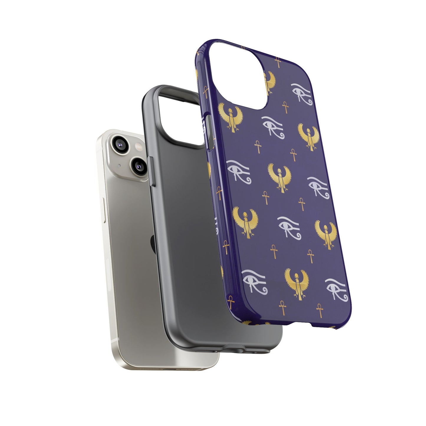 Blue Gold Egyptian iPhone Tough Cases | Egyptian iPhone Case | Afrocentric iPhone Case