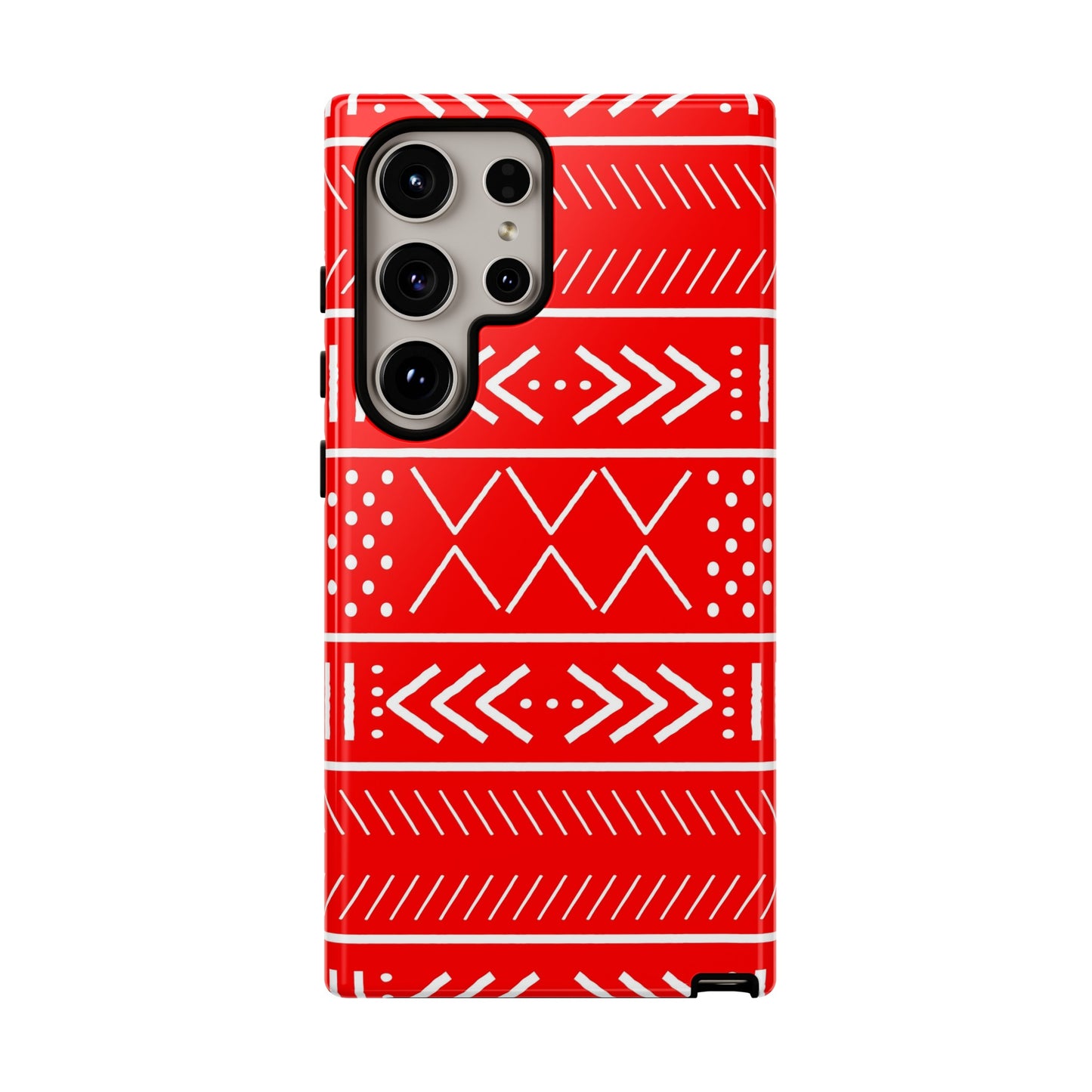 Red and White Mudcloth Samsung Tough Cases | African Samsung Case | Afrocentric Samsung Case | Mudcloth Samsung Case