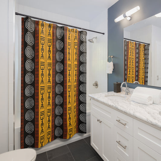 Tribal Mudcloth Design Shower Curtain