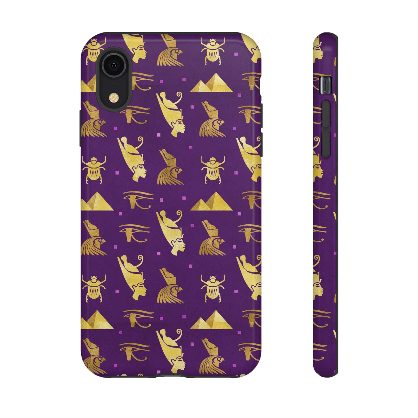 Purple and Gold Egyptian iPhone Tough Cases | Egyptian iPhone Case | Afrocentric iPhone Case
