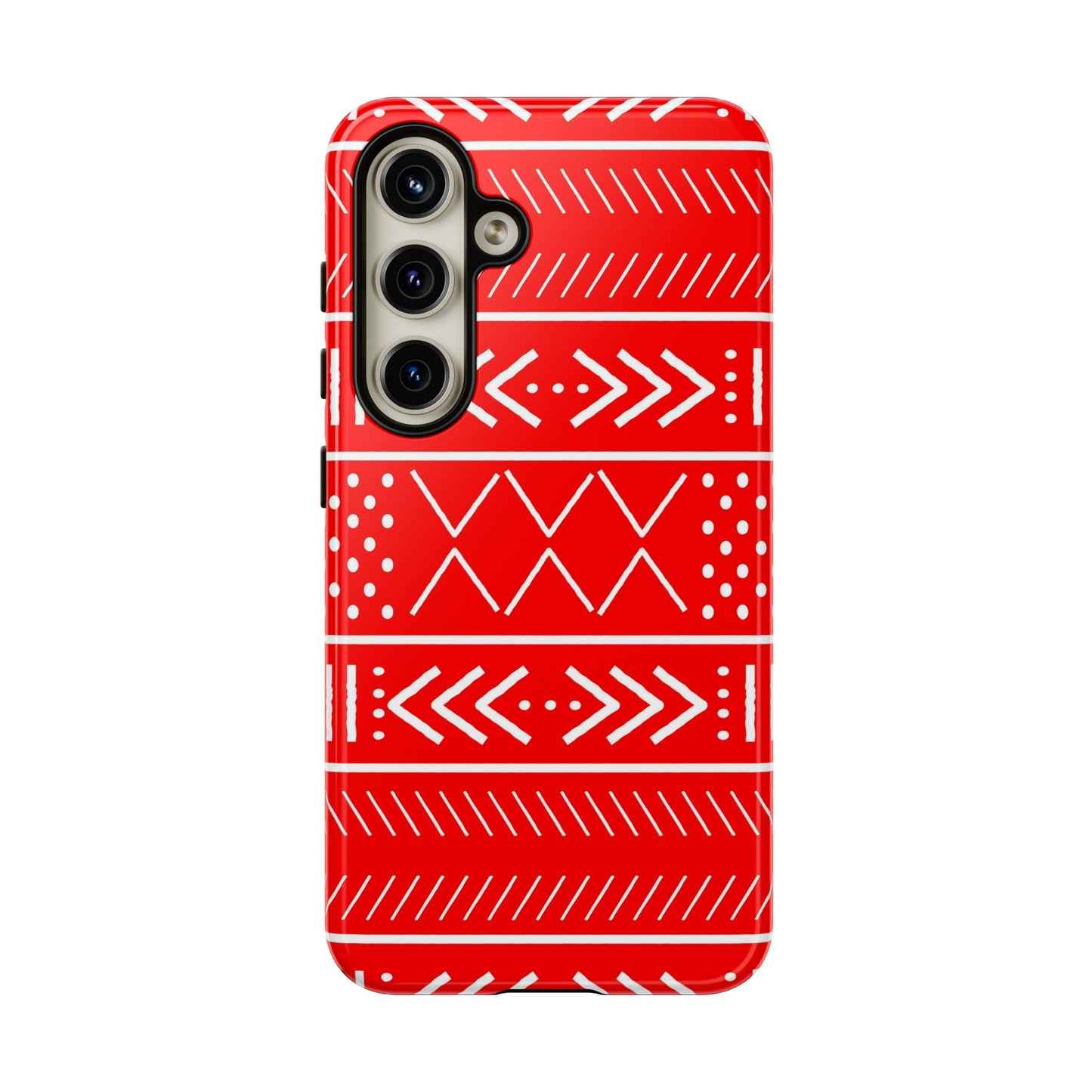 Red and White Mudcloth Samsung Tough Cases | African Samsung Case | Afrocentric Samsung Case | Mudcloth Samsung Case