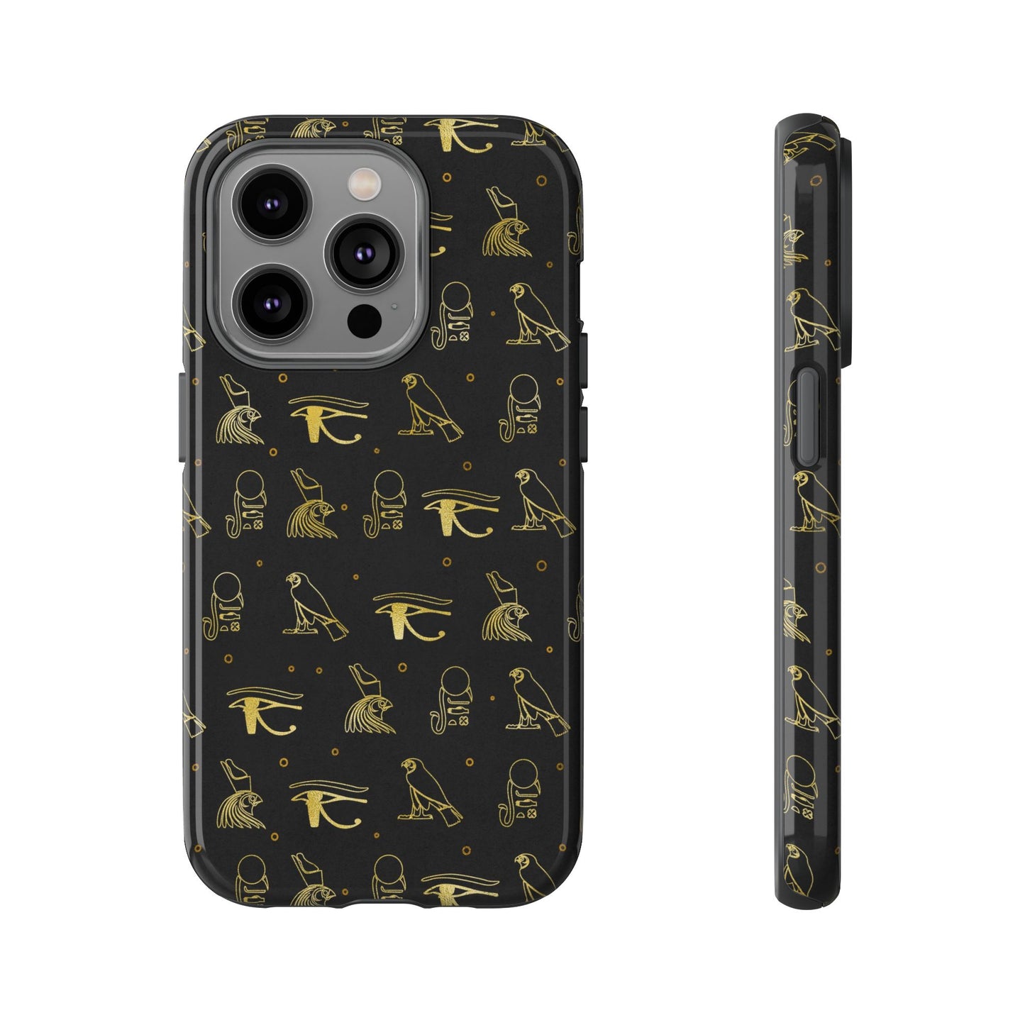 Black Gold Egyptian iPhone Tough Cases | Egyptian iPhone Case | Afrocentric iPhone Case