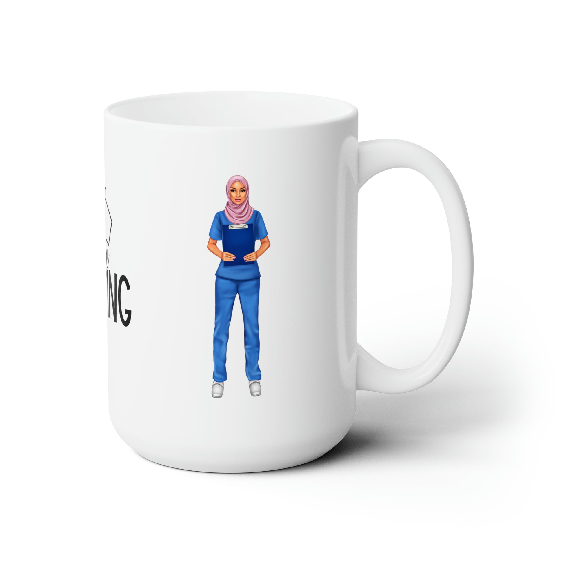I Love Nursing Muslima Ceramic Mug 15oz