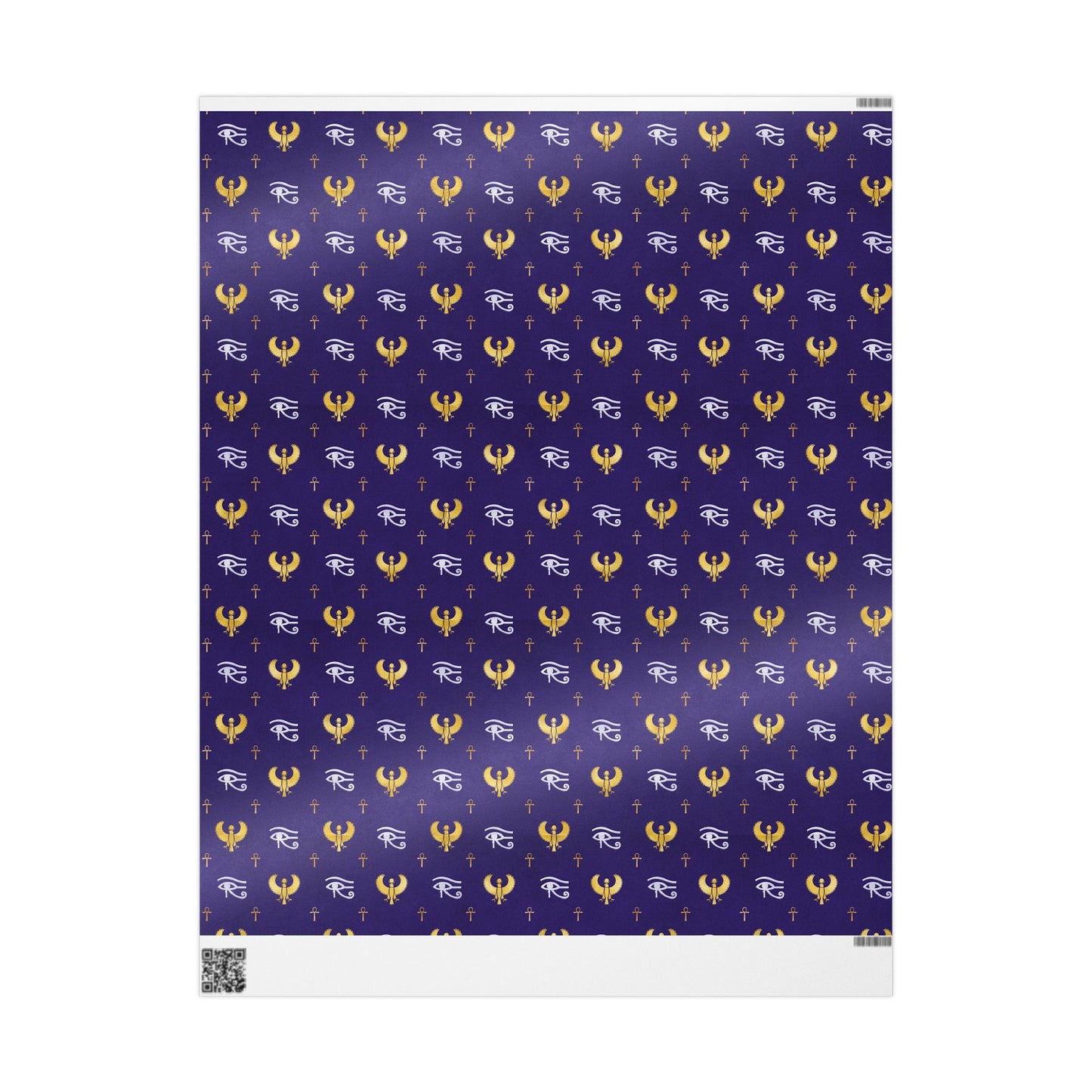 Blue Egyptian Wrapping Papers | Ankh Wrapping Paper | Afrocentric Wrapping Paper | Eye of Horus Craft Paper
