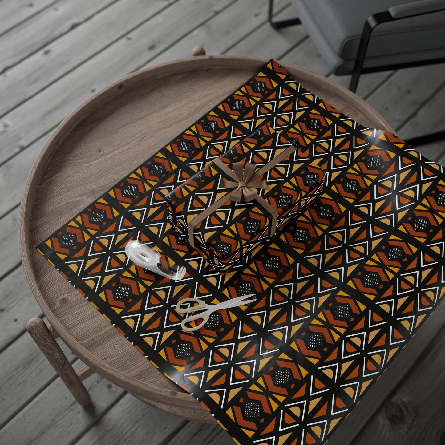 Mudcloth Inspired Wrapping Papers | African Wrapping Paper | Afrocentric Wrapping Paper | Mudcloth Craft Papers