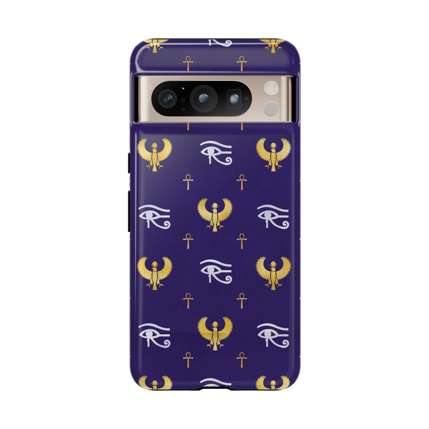 Blue Gold Egyptian Google Pixel Tough Cases | African Google Pixel Case | Afrocentric Google Pixel Case | Egyptian Phone Case