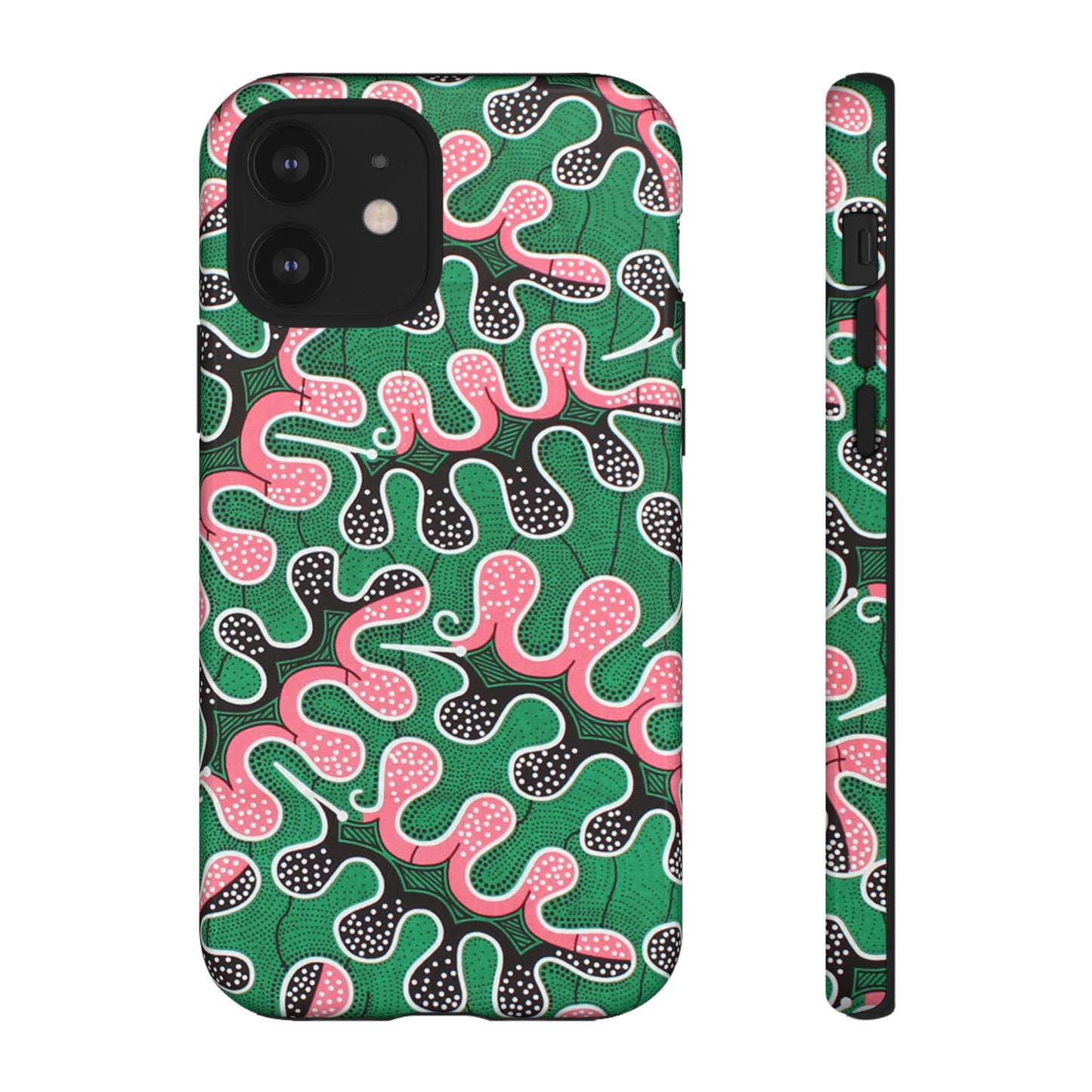 Green Pink iPhone Tough Cases | Ankara iPhone Case | Afrocentric iPhone Case