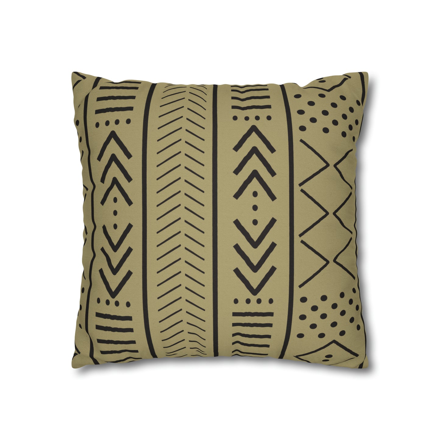 Biege Mudcloth Inspired Square Pillow Case | Afrocentric Pillow Case
