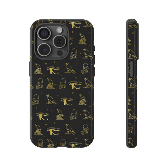 Black Gold Egyptian iPhone Tough Cases | Egyptian iPhone Case | Afrocentric iPhone Case