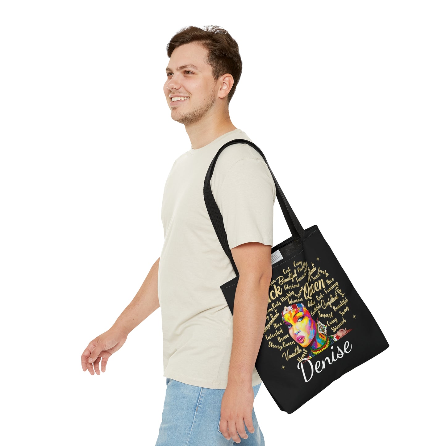Personalized Black Queen Tote Bag