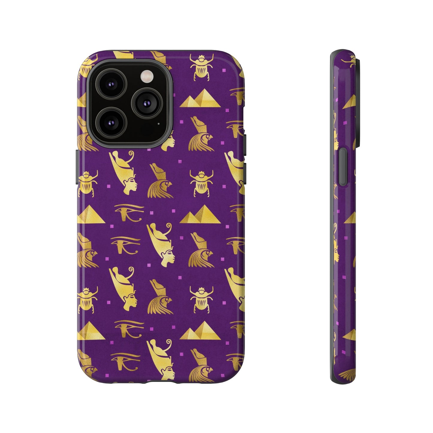 Purple and Gold Egyptian iPhone Tough Cases | Egyptian iPhone Case | Afrocentric iPhone Case