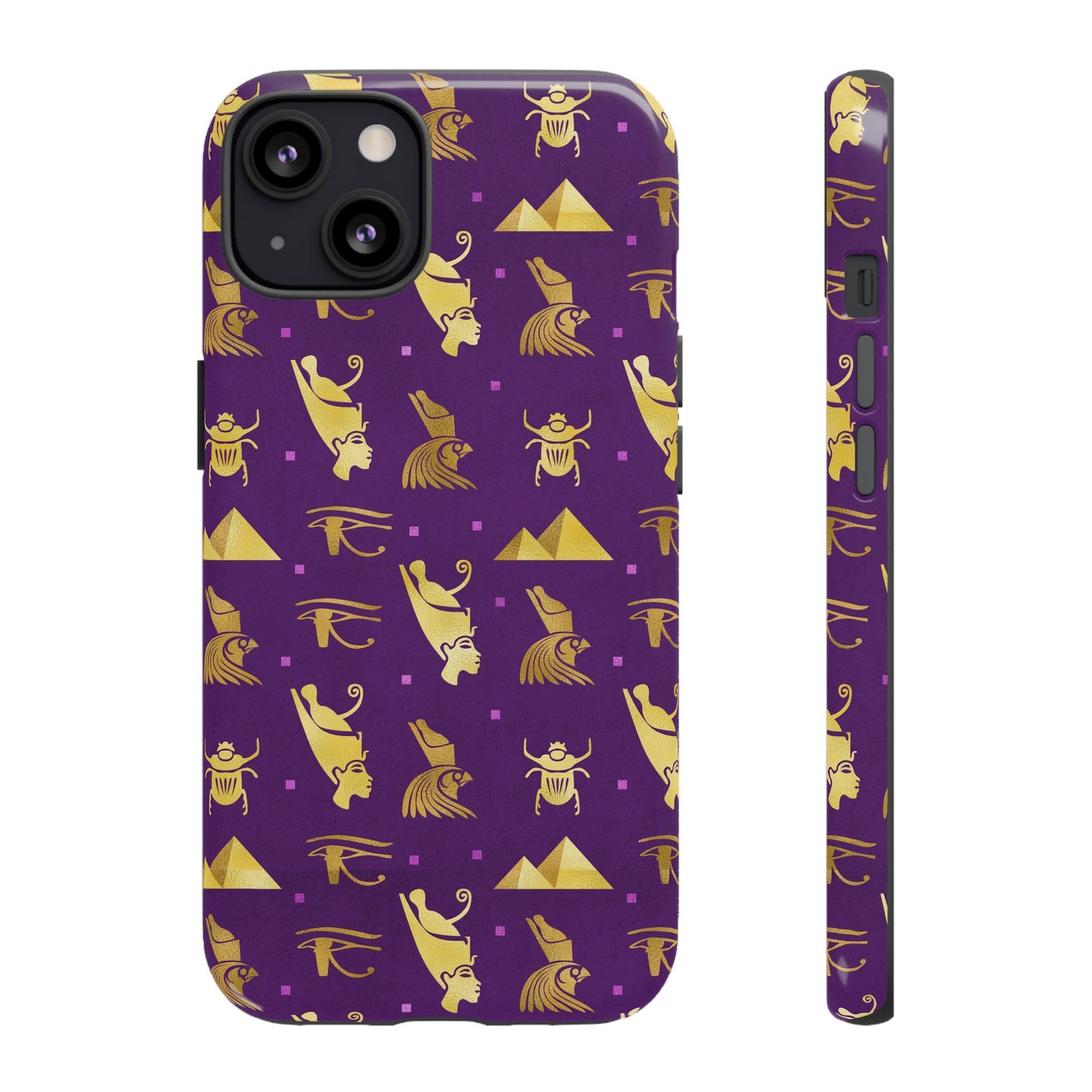 Purple and Gold Egyptian iPhone Tough Cases | Egyptian iPhone Case | Afrocentric iPhone Case