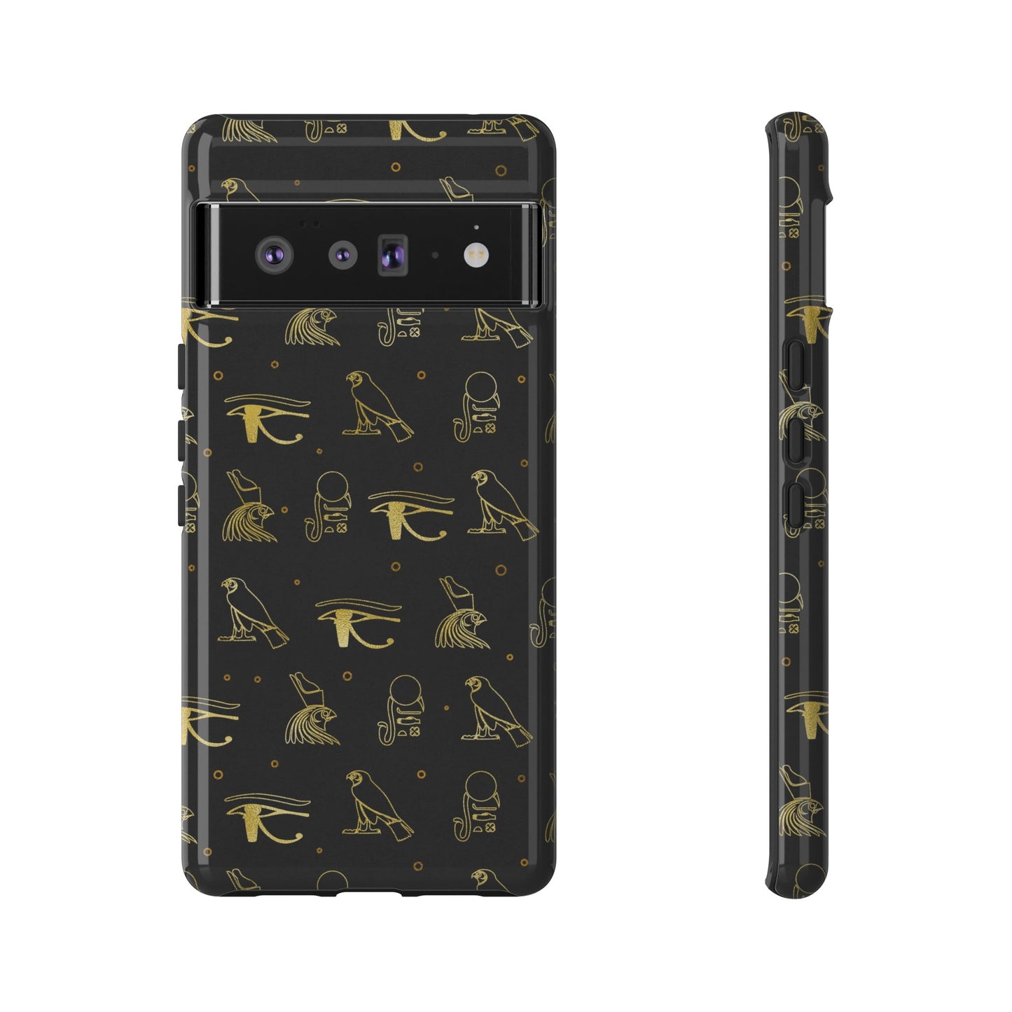 Black Gold Egyptian Google Pixel Tough Cases | African Google Pixel Case | Afrocentric Google Pixel Case | Egyptian Phone Case