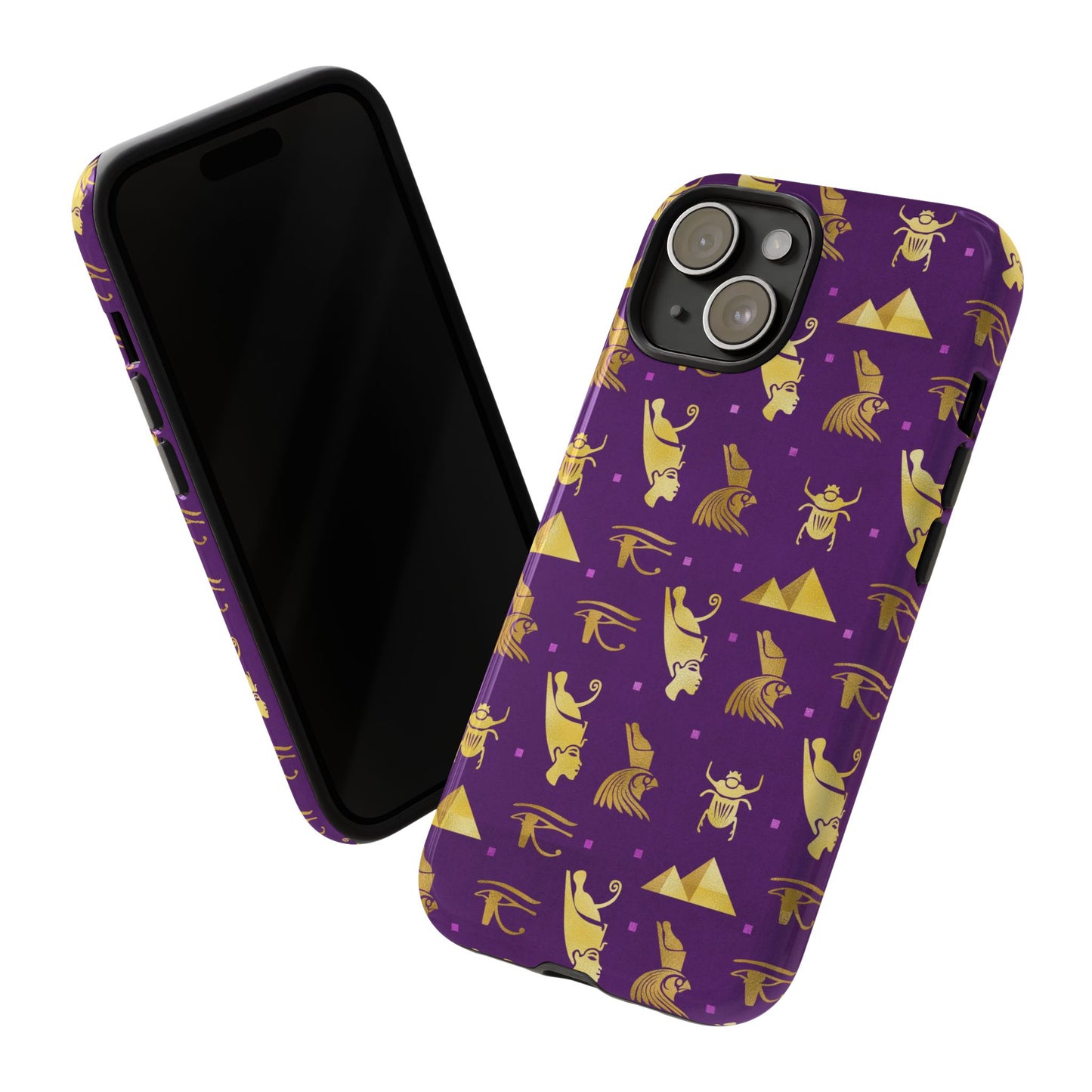 Purple and Gold Egyptian iPhone Tough Cases | Egyptian iPhone Case | Afrocentric iPhone Case