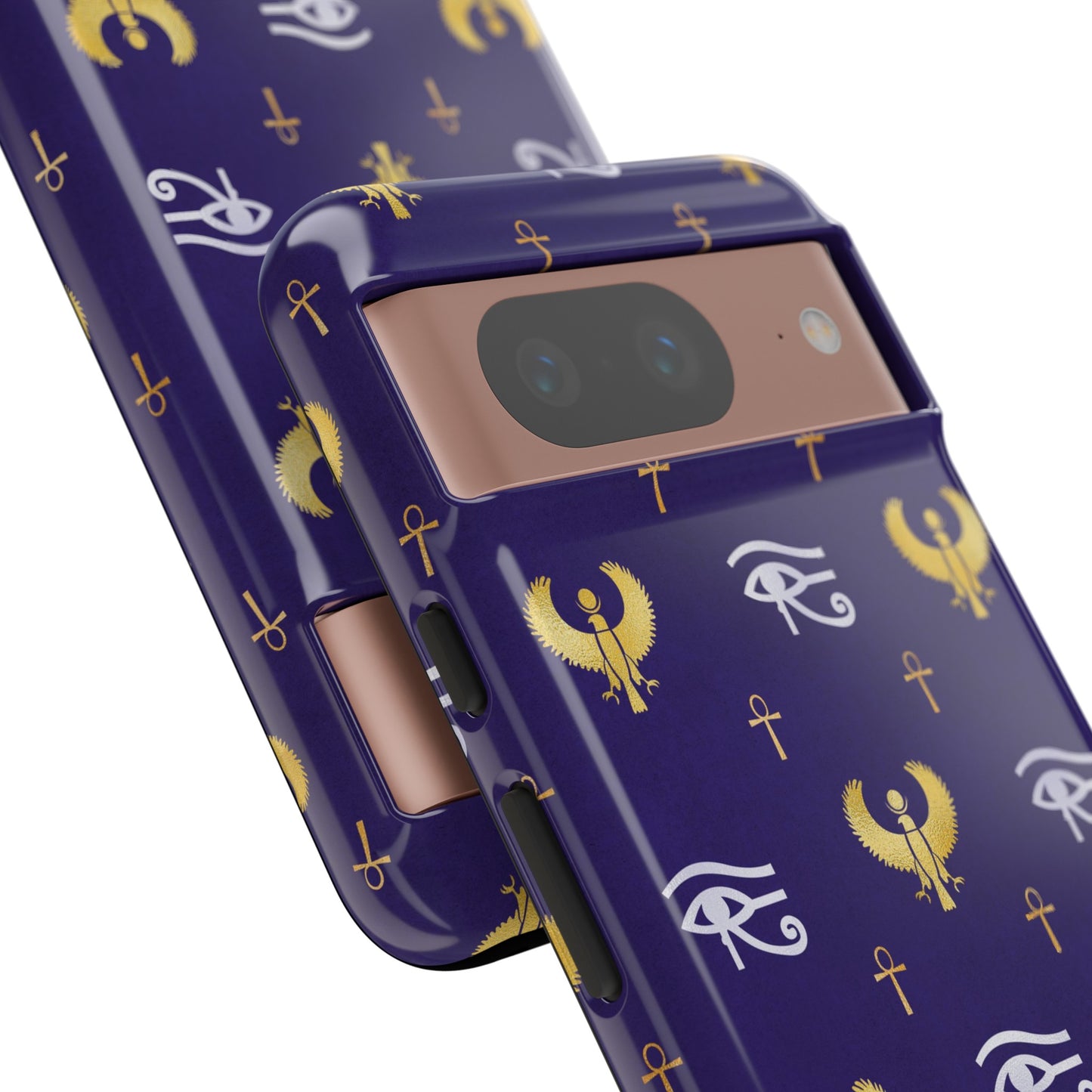 Blue Gold Egyptian Google Pixel Tough Cases | African Google Pixel Case | Afrocentric Google Pixel Case | Egyptian Phone Case