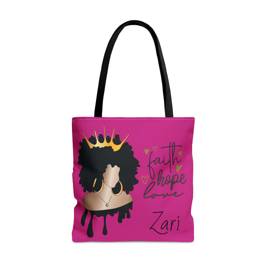 Personalized Faith...Hope...Love Tote Bag