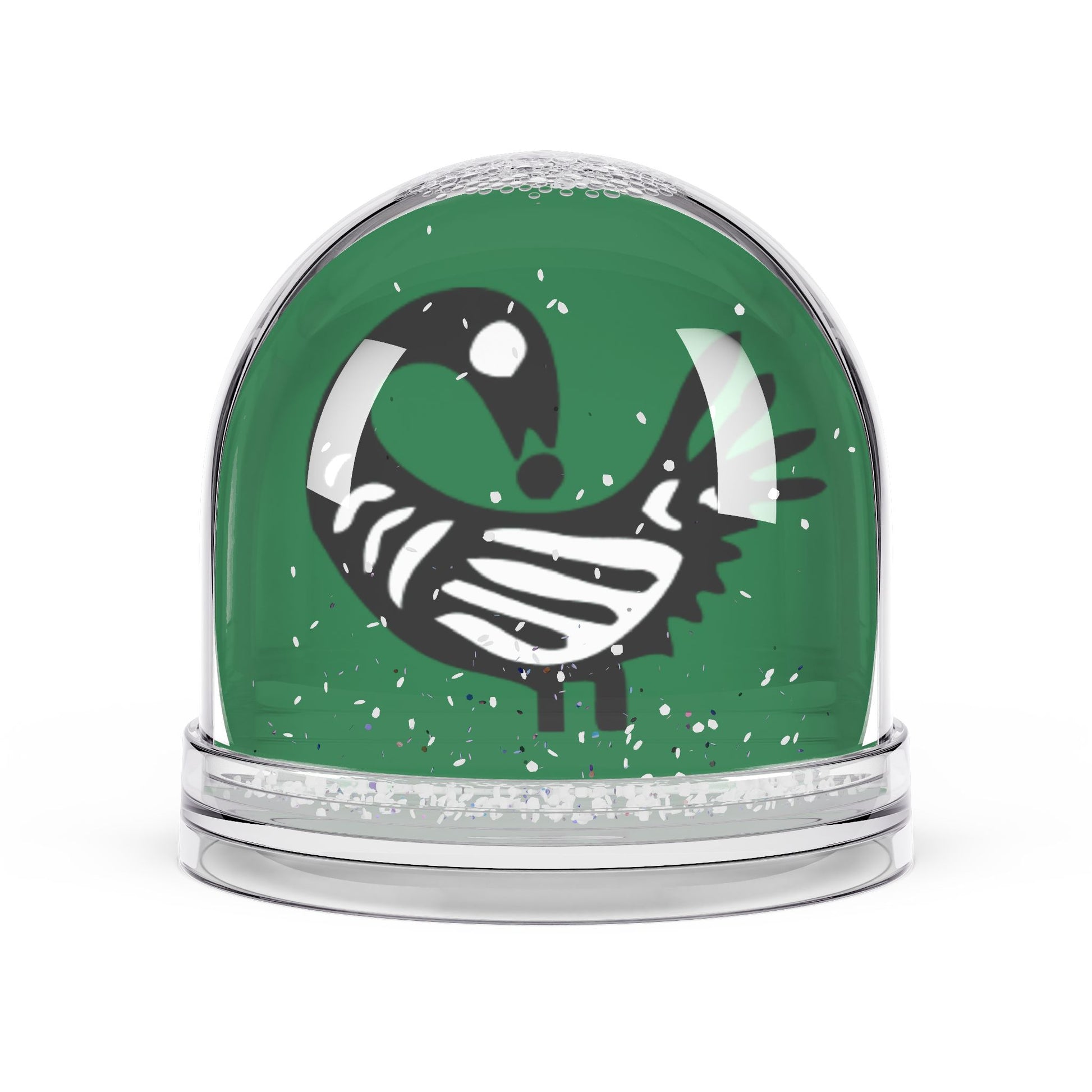 Snow Globe with Sankofa Design, Unique Home Decor, Winter Wonderland Decor, Holiday Gift, Collectible Decorative Item