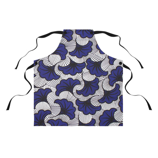 Blue Flower Ankara Apron