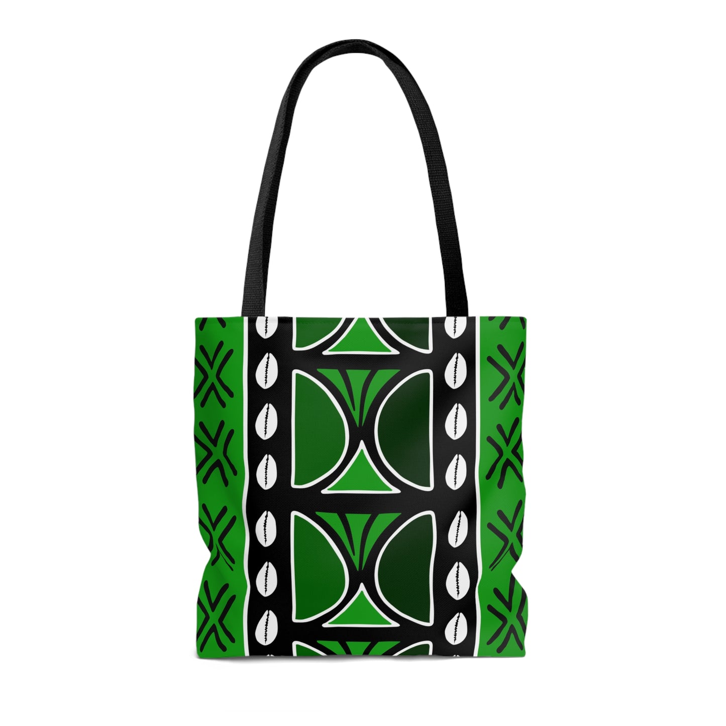 Green Mudcloth Inspired Tote Bag