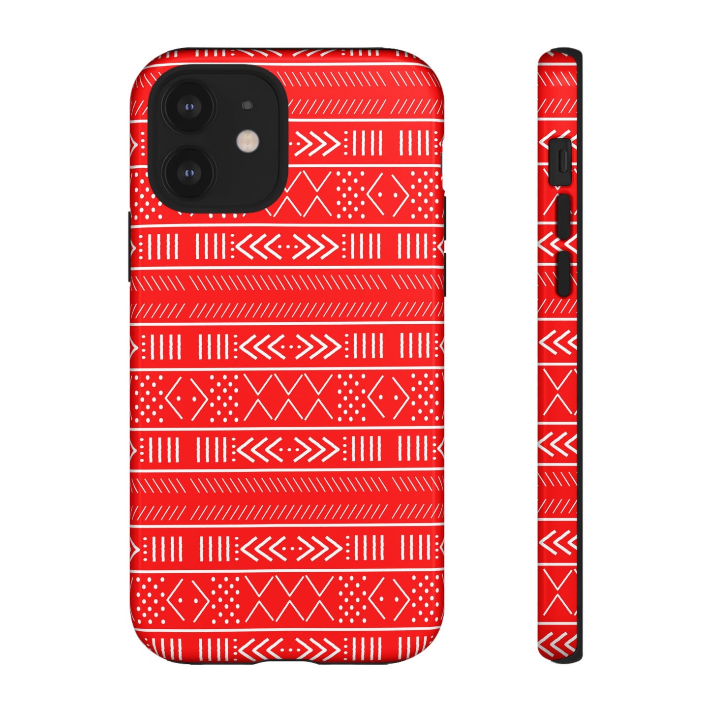 Red and White iPhone Tough Cases | Mudcloth iPhone Case | Afrocentric iPhone Case