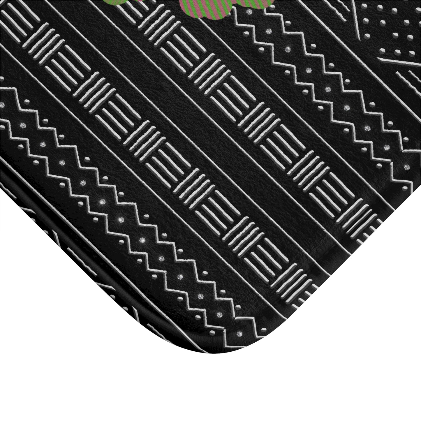 Pink/Green Queen Bath Mat