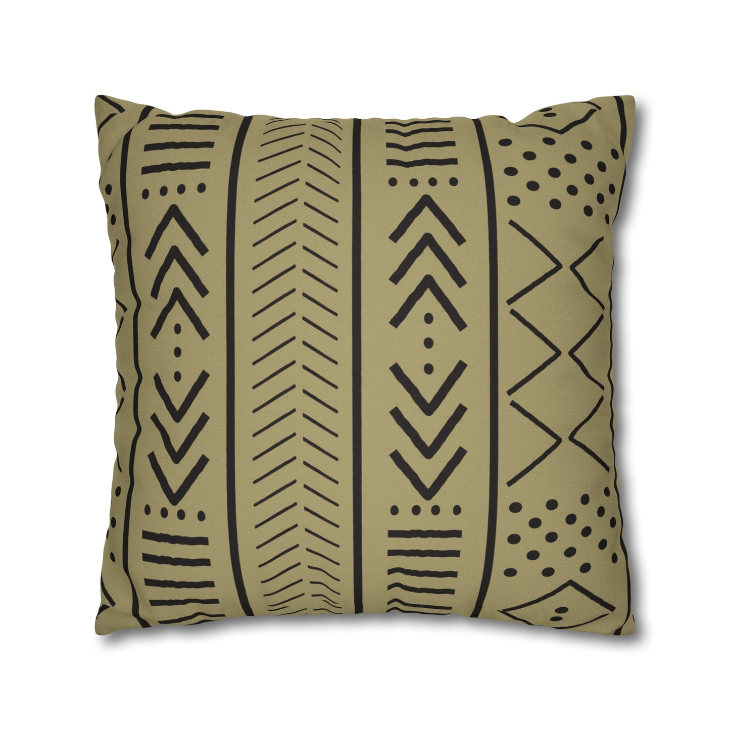 Biege Mudcloth Inspired Square Pillow Case | Afrocentric Pillow Case