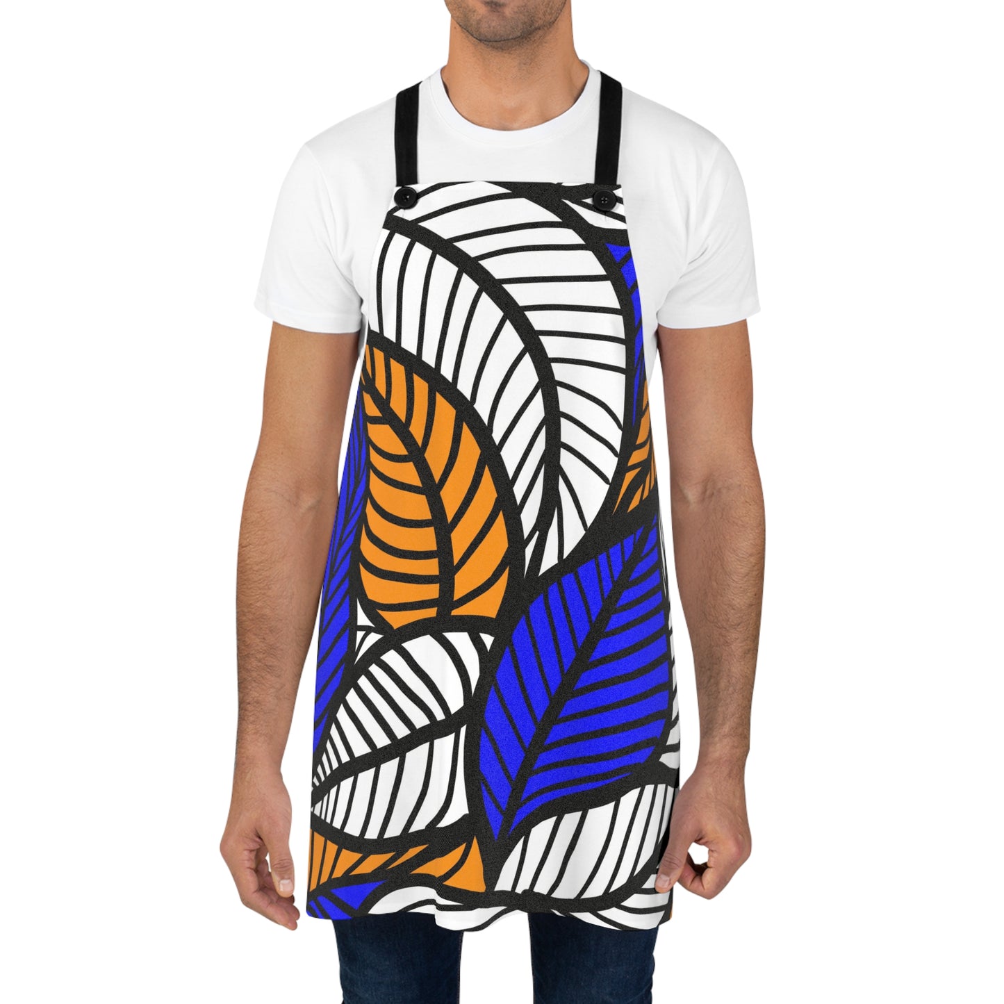 Blue Leaf African Ankara Apron