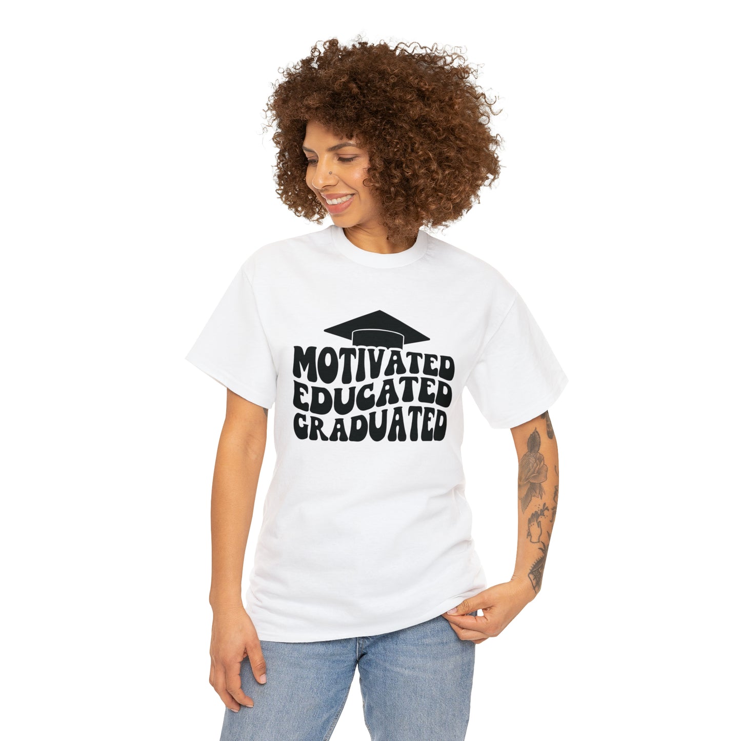 Motivated..Educated..Graduated Cotton Tee