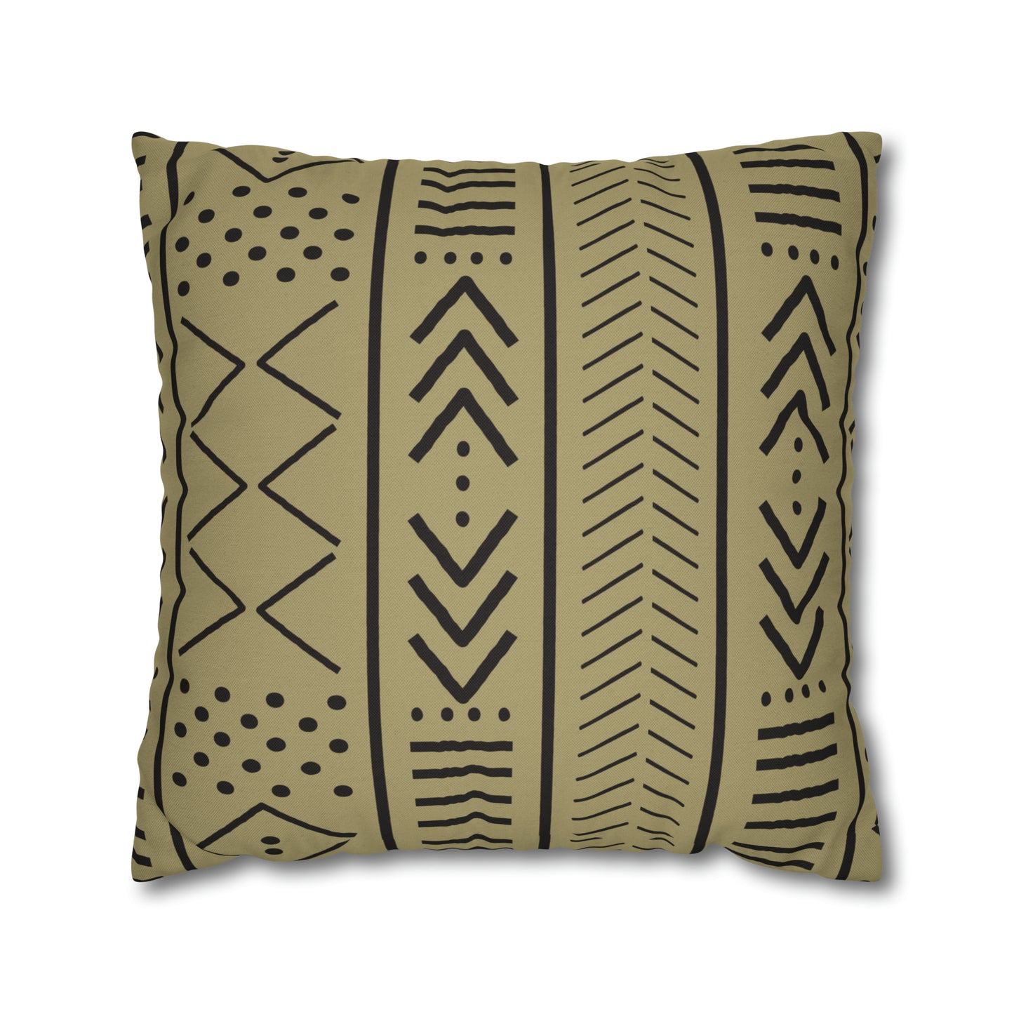 Biege Mudcloth Inspired Square Pillow Case | Afrocentric Pillow Case
