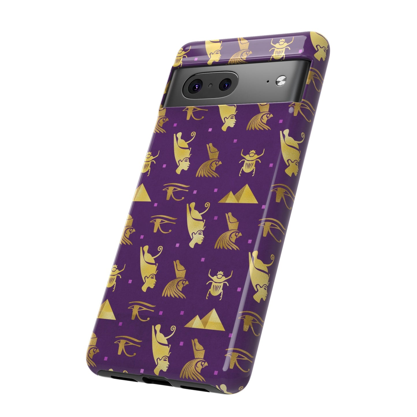 Purple and Gold Egyptian Google Pixel Tough Cases | African Google Pixel Case | Afrocentric Google Pixel Case | Egyptian Phone Case