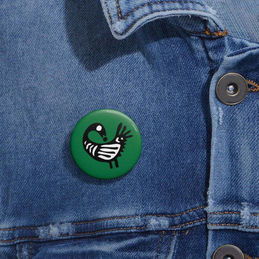 Green Pin Buttons - Sankofa Design | Unique African Accessories & Gifts