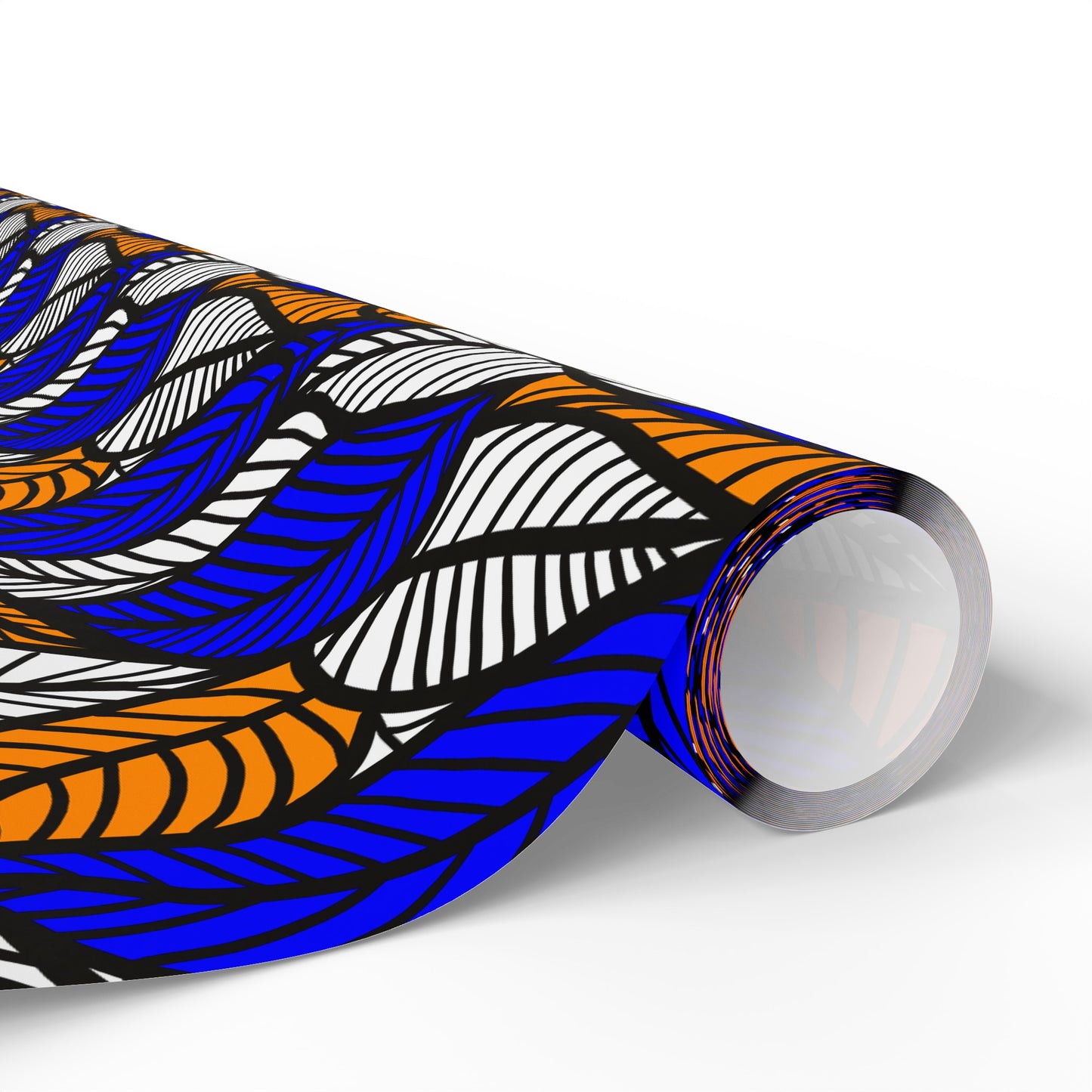Blue Leaf Ankara Wrapping Papers | African Wrapping Paper | Afrocentric Wrapping Paper
