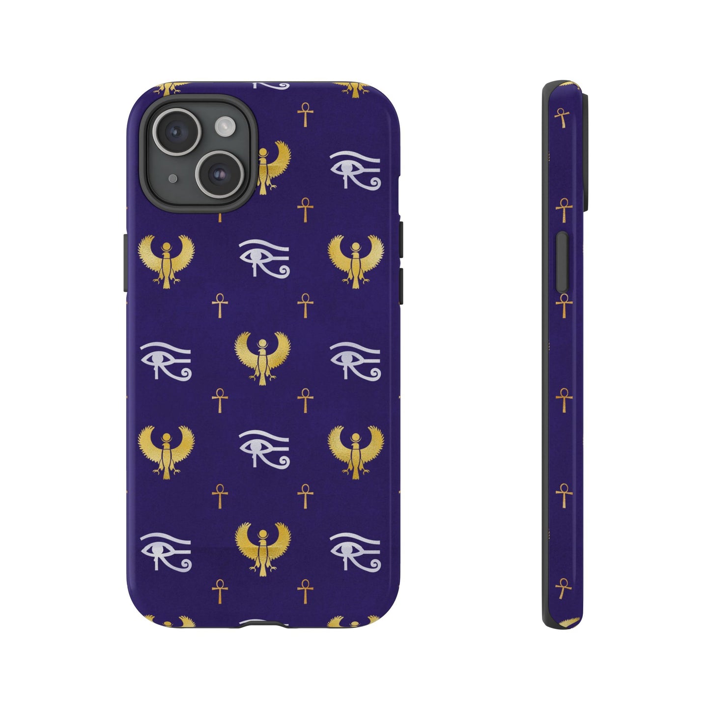 Blue Gold Egyptian iPhone Tough Cases | Egyptian iPhone Case | Afrocentric iPhone Case