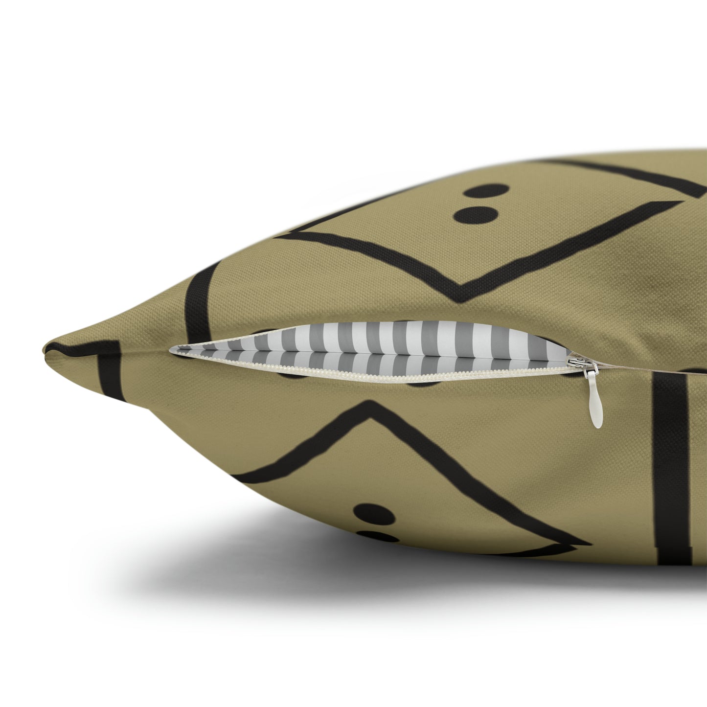 Biege Mudcloth Inspired Square Pillow Case | Afrocentric Pillow Case