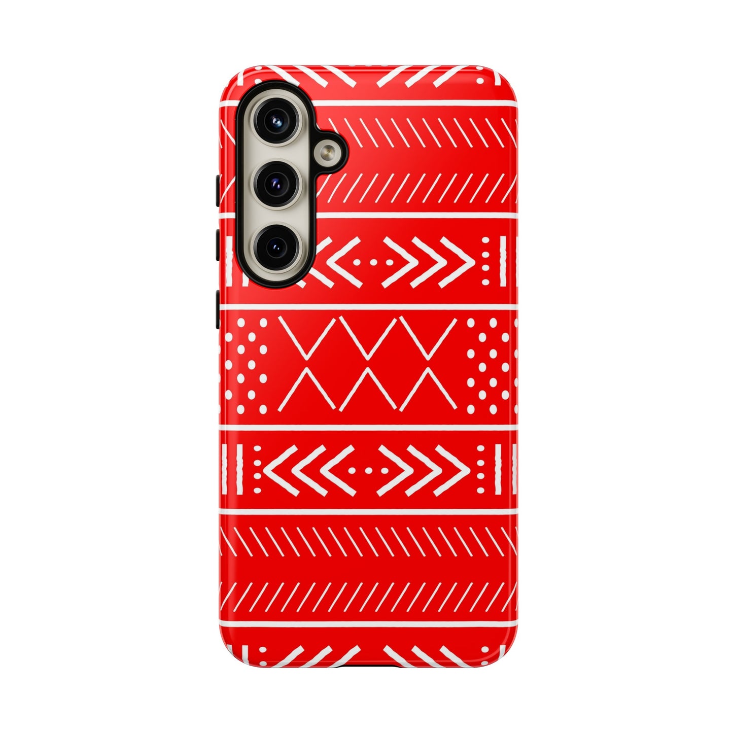 Red and White Mudcloth Samsung Tough Cases | African Samsung Case | Afrocentric Samsung Case | Mudcloth Samsung Case