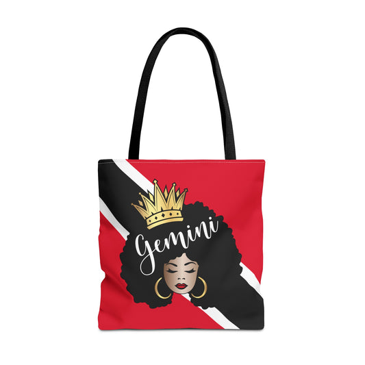 Trinidad Flag African American Woman Tote Bag | African Queen Bag | Black Girl Bag | Gemini Bag