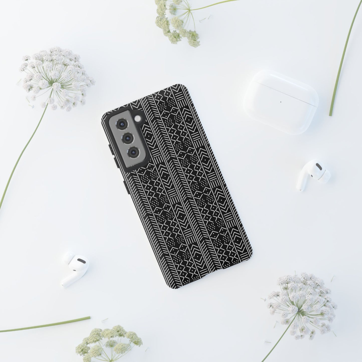 Black & White Mudcloth Samsung Tough Cases | African Samsung Case | Afrocentric Samsung Case