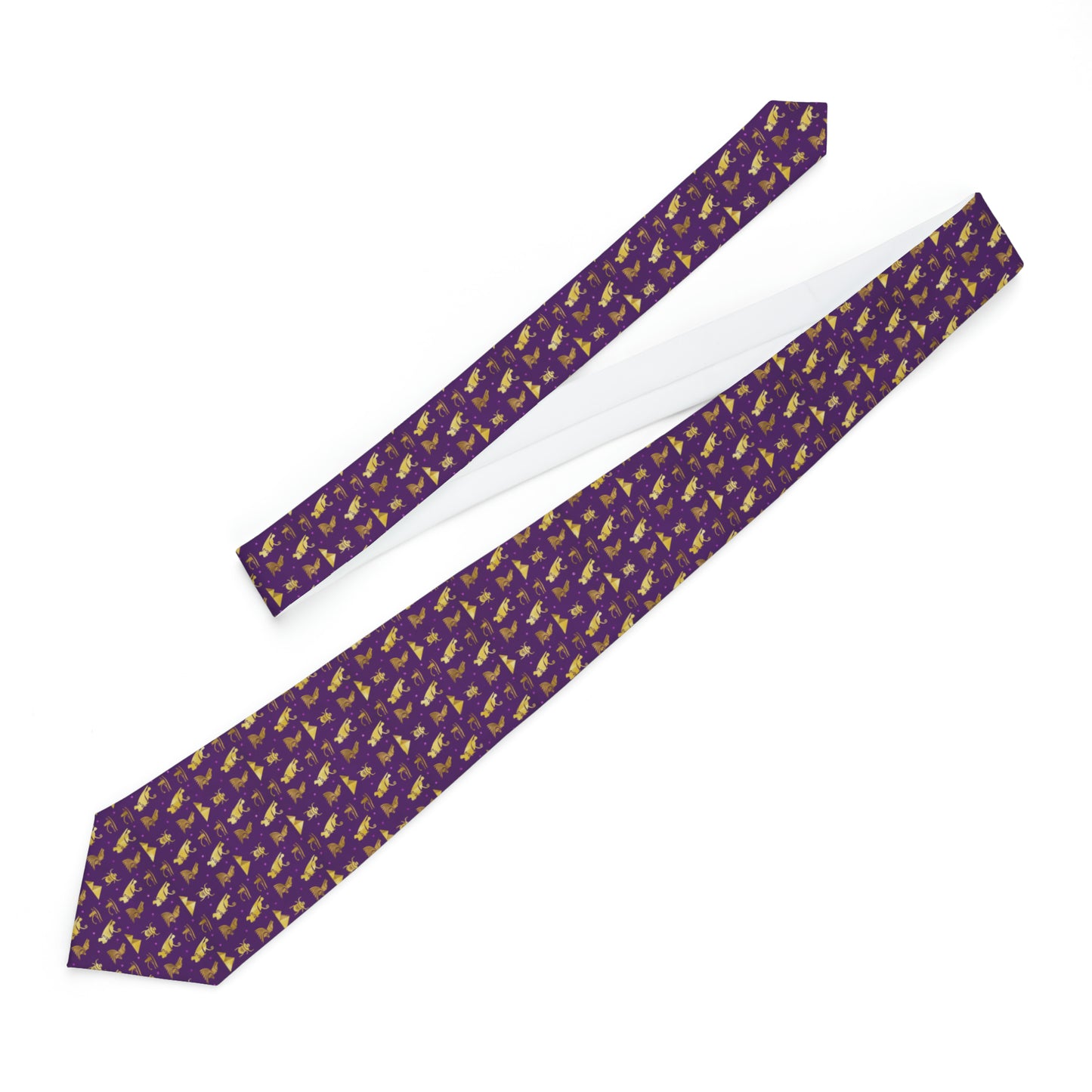 Purple Gold Egyptian Necktie