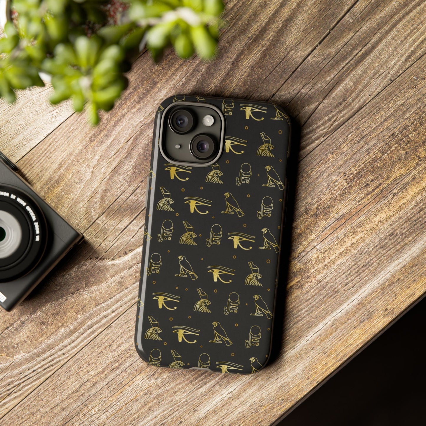 Black Gold Egyptian iPhone Tough Cases | Egyptian iPhone Case | Afrocentric iPhone Case
